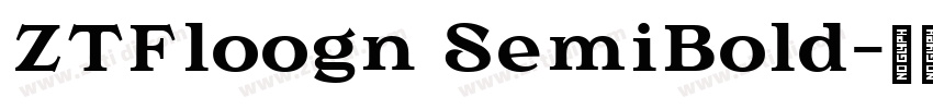 ZTFloogn SemiBold字体转换